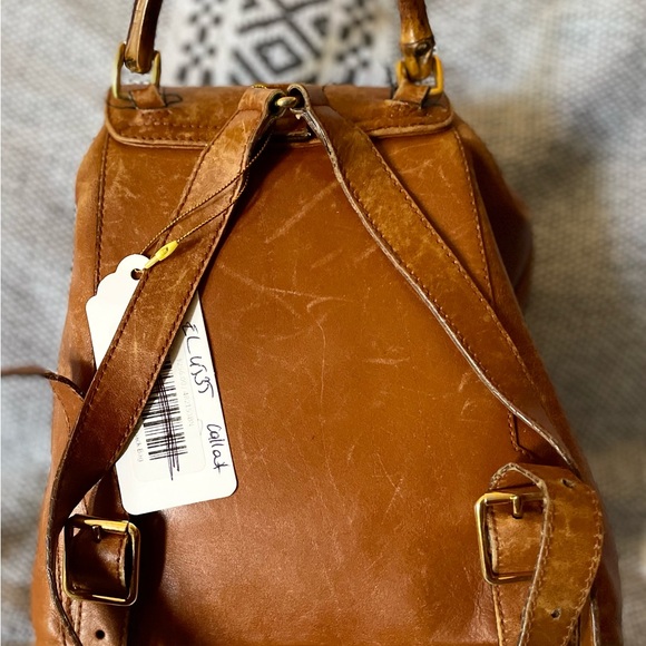 Gucci Brown Leather Bamboo Handle Backpack main image 12
